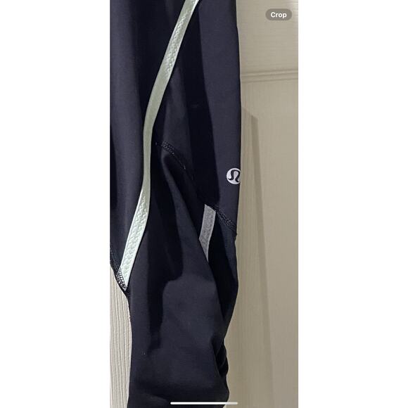 Lululemon Run Pace Crop Leggings Polka Dot Mint Green,6 A001997 - Picture 4 of 7